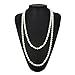 ZeroShop 1920s Accessories Headband Earrings Necklace Gloves (Medium, M13)