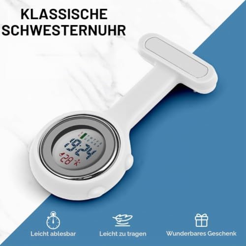 Krankenschwester Uhren, Taschenuhr Digitaler mit Stecknadel
