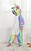 Goldtry Soft Flannel Child Cosplay Costumes Pajamas Cute Kids Multi-Colors Unicorn Onesie Gift Rainbow 125#