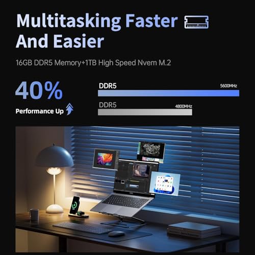 AOC AI Gaming Laptop Intel Core Ultra5 125U (12 Cores, 14 Threads, Up to 4.30 GHz) with 16GB DDR5 1024GB SSD 16.1 Inch FHD AI Laptop, Metallic, Backlight, Type-C, WiFi 6