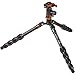 3 Legged Thing Leo Carbon Fibre, Ultra-Compact Travel Tripod kit with AirHed Switch and Arca Swiss Compatible Quick Release Plate (LEOKTGREY)