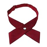 Weixinbuy Men's Adjustable Solid Color Uniform Cross Ties