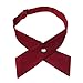 Weixinbuy Men's Adjustable Solid Color Uniform Cross Ties