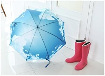 [Prom B] Skies Umbrella Automatic Folding Umbrella Parasol, Blue Sky