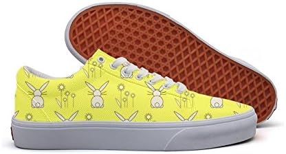 Happy Easter Bunny Women's Canvas Low Top Sneaker Casual Shoes