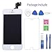 Screen Replacement for iPhone 5s White, Fully Pre-Assembled LCD Display and Touch Screen Digitizer Replacement for A1453, A1533, A1457, A1530 w/Repair Tools
