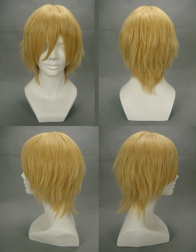 Cosplay Wigs Golden Blonde Short Boy Male Anime Show Synthetic Hair - Image 2