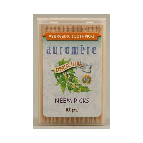 UPC 027275350005, Auromere Ayurvedic Toothpicks, Neem, 100 Count