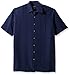 Van Heusen Men's Big and Tall Short Sleeve Rayon Poly Engineered Panel Shirt