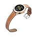 Full Grain Leather Watch Band for Fossil Q Ventrue,18MM Genuine Leather Band with Quick Released Pins for Q Venture and MK Sofie/Access Runway Smartwatch-Brown