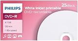 Philips DVD-R 4.7GB 16x Inkjet Printable Spindle 25 Blank Disc view 2