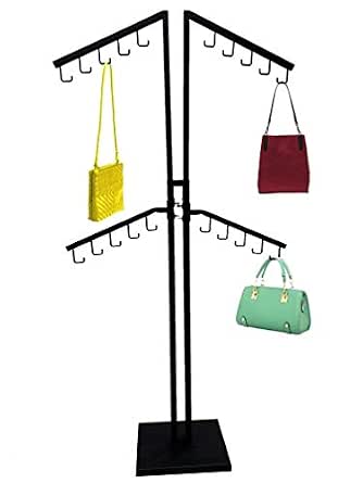Amazon.com: Solo perchas cuatro brazos negro mate bolso con altura  ajustable J-Hook brazos (02-013CH negro mate bolso rack) : Hogar y Cocina