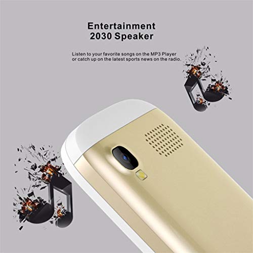 Unlocked Cell Phone Functional Camera 2.4inch Anti-Fall FM Dual SIM Card Easy to Use for Seniors Big Volume (Black) - Thumbnail 5