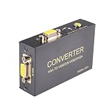 VGA to AV TV RCA Composite Computer PC Laptop to TV Converter Box- VGA to RCA S-Video