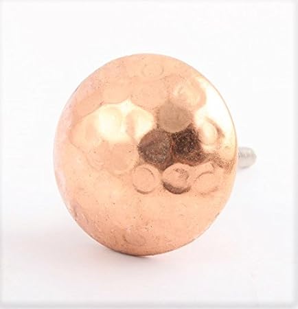 Set mit 4 Kupfer-Knäufen, Schrankknöpfe, Vintage-Stil, gehämmerter