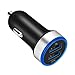Car Charger 2.1A Dual USB in-Car Charger Adapter Quick Car Charger Compliable with iPhone, Samsung Galaxy, LG, Huawei, Moto, Kindle and More (Black)