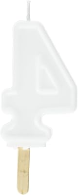 PME Green Number 4 Candle Large 63 mm on Stick view 2