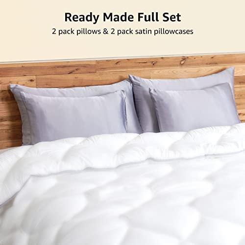 Lipo Bed Pillows for Sleeping Standard Size Set of 2 with Pillowcases