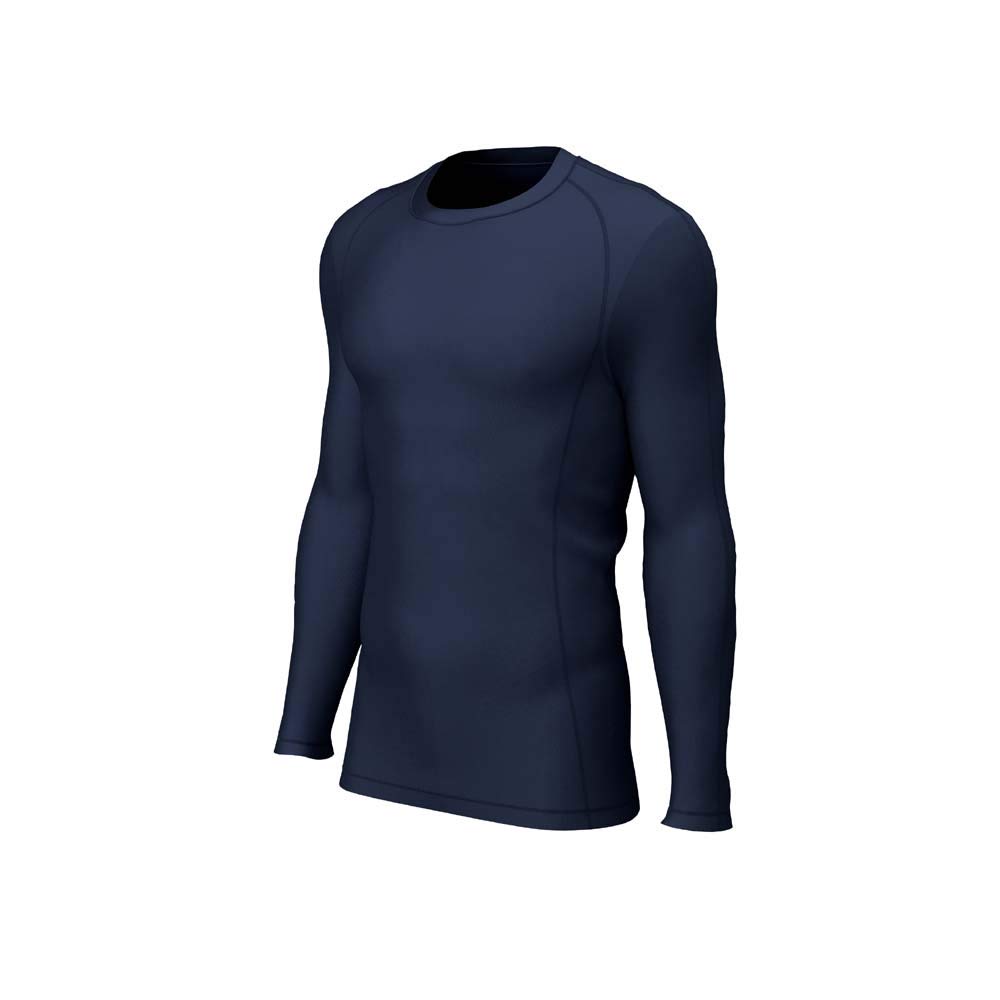 ELITE 0284 Close Fit Long Sleeve All Purpose Baselayer Top, 250gsm High Stretch Fabric, Navy, X-Large