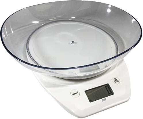 Optima Home Scales At5000 Atlas Kitchen Weight Scale With Clear Bowl