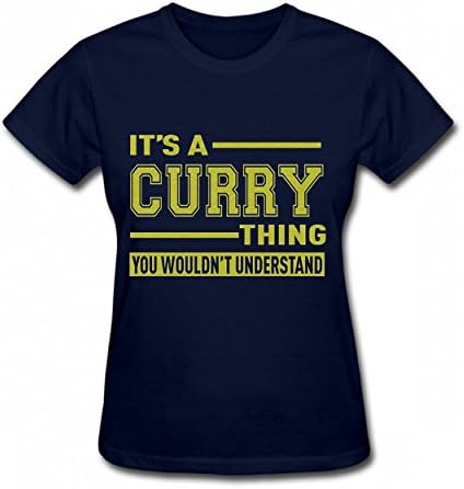 LOJSAQ It Is A Curry Thing Tshirt Fashion Print T-Shirts Valentine Women Tee Navy