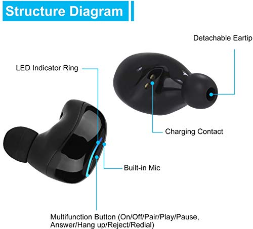 KOCASO Wireless TWS Stereo Earbuds (Black) - Thumbnail 4