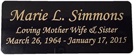 Engraved Plaque, Plate, Name Plate in brass Black and Gold- 4.5" x 1.5"