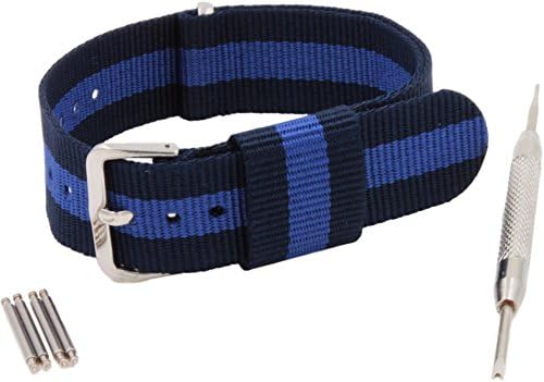 20mm Blue and Purple Dapper strap with spring bar removal tool and 4 spring bars- Barron Watch Co. [BWC]