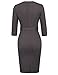GRACE KARIN Women Knee Length Workwear Sheath Dress M Dark Grey