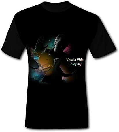 ERTQQ A 'Cold-play' T-shirt For Men Cool 3D Print M Black
