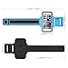 MoKo Phone Armband, Water Resistant Running Cell Phone Armband with Key Holder Adjustable Band Compitable with iPhone 11 Pro, X, Xs, 8, 7, 6, 6s, 5s, 5c, SE, 5, 4S,4 for Walking Fitness, Blue