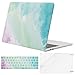 MOSISO Compatible with MacBook Pro 13 inch Case 2019 2018 2017 2016 Release A2159 A1989 A1706 A1708, Plastic Pattern Hard Shell Case & Keyboard Cover Skin & Screen Protector, Rainbow Mist