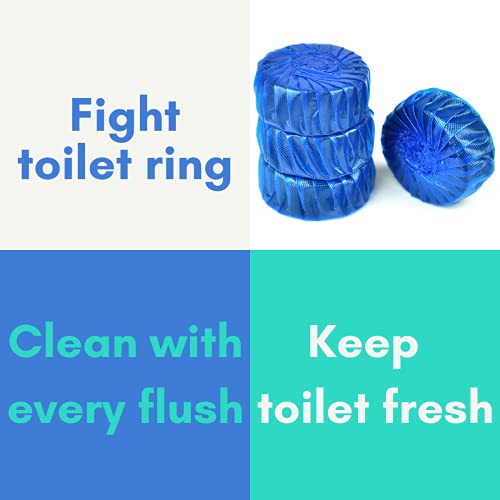 Air Jungles Automatic Blue Toilet Bowl Cleaner Tablets (8 Packs), Extra
