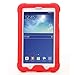Galaxy Tab 3 Lite 7.0 / Galaxy Tab E Lite 7.0 Case - Poetic [Corner/Bumper Protection][Sound-Amplification] Silicone Case for Samsung Galaxy Tab 3 Lite 7.0 (2014)/ Galaxy Tab E Lite 7.0 (2016) Red