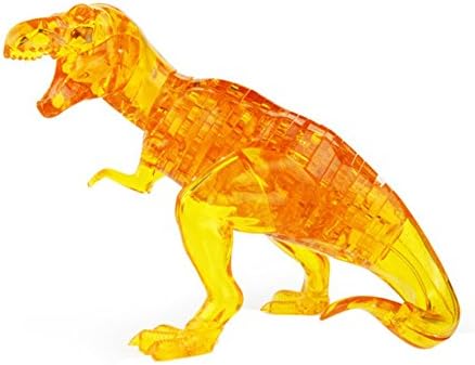50 Pieces 3D Crystal Puzzle Blocks Assembly Dinosaur for Teens, Cute 3D Jigsaw Puzzle Tyrannosaurus for Boys More than 6 Years Old [Golden]