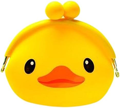 Shoexy Girls Wallet Cute Cartoon Silicone Coin Purse Small Pouch Handbags Key Coins Bags Yellow