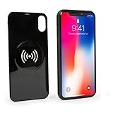 5 in 1 Phone Battery Case with Wireless Charging Powerbank Stand/Base 5000mah for Your iPhone X 10 Portable Qi Charger Base magnetically attaches to case - Black