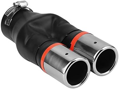 Car Chrome Universal Dual Twin Muffler Tip Trim Auto Stainless Steel Exhaust Tail Pipe Muffler Fit 38-55mm Car Accessories