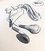 BULK WHOLESALE Lot of 100 WHITE/GRAY 3.5mm In Ear Earbuds / Headphones / Earphones GREAT For Schools, Libraries, Hospitals, Kids etc.