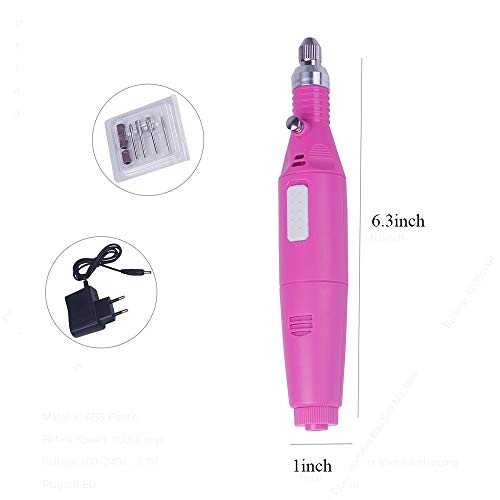 Rechargeable Nail Drill Bit Electric Apparatus Machine For Manicure Pedicure Milling Cutter for Manicure Nail Art Gel Remover