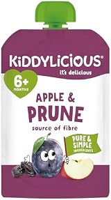 Kiddylicious Prune & Apple Pouches 100g x6 Suitable 6+ Months view 2