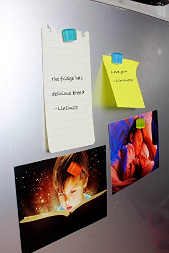 image for Linlinzz 12-Pack Multi-Use Square Decorative Magnets for Refrigerator,