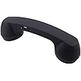 ENJOY-UNIQUE Wireless Retro Telephone Handset and Wire Radiation-Proof Handset Receivers Headphones for a Mobile Phone with Comfortable Call (Black)