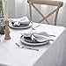 VEEYOO Cloth Napkins - Set of 12 Pieces 17 x 17 Inch Solid Polyester Table Napkins - Soft Washable and Reusable Dinner Napkin for Weddings, Parties, Restaurant (White Napkins Cloth)