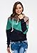 FanShou Women Thickening Patchwork Contrast Color Sweatshirt Hoodies