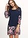 Floerns Women's Chiffon Floral Long Sleeve Shift Dress