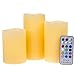 Glow Candles Flameless Color Changing Pillars (Set of 3) | As Seen On TV | Made from Real Wax