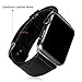 JISONCASE Compatible 42MM Apple Watch Band Genuine Lambskin Leather iWatch Replacement Watchbands with Classic Buckle for Apple Watch Sport Edition, Black (For 42MM Version) TC-AW4-18L10