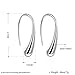 ARMRA Fashion Classic Silver Thread Drop Earrings Teardrop Back Earrings (1 Pair)
