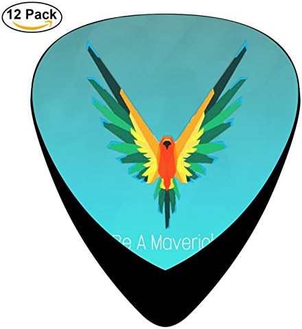 Pimalico Classic Logan Paul Design Picks (12 Pack, ) for Electric Guitar, Acoustic Guitar, Mandolin, and Bass / Black